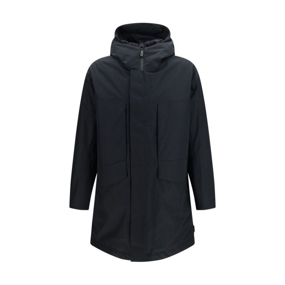 LAMINAR Black Polyester Men's Parka